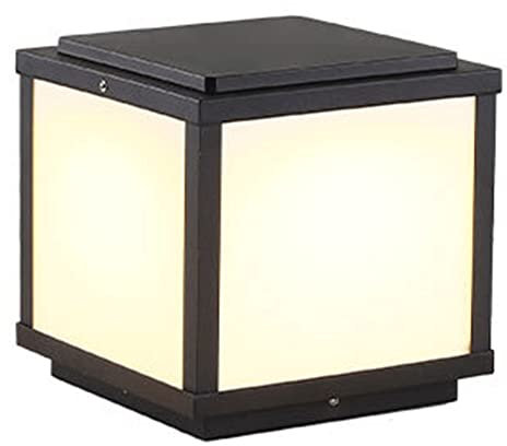 SBCGFY Einfache wasserdichte Pfostenkappen für den Außenbereich im chinesischen Stil, Moderne, superhelle Pfostenlampe aus Aluminiumdruckguss, Säulenlampe, m(6,6 Zoll * 7,8 Zoll * 9,0 Zoll)