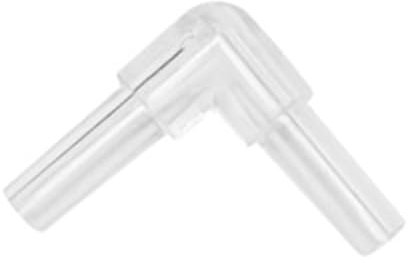 1pc Right Angle OD 5mm Fish Tank Air Pump Fitting, 90 Degree Clear Plastic Hose Connector, Hose Fittings Distributor