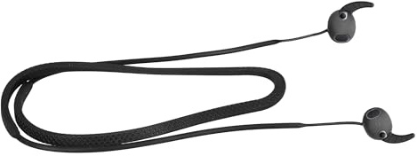 kwmobile Strap Compatible with Samsung Galaxy Buds 3 - Silicone Cord Holder for Wireless Earphones - Black