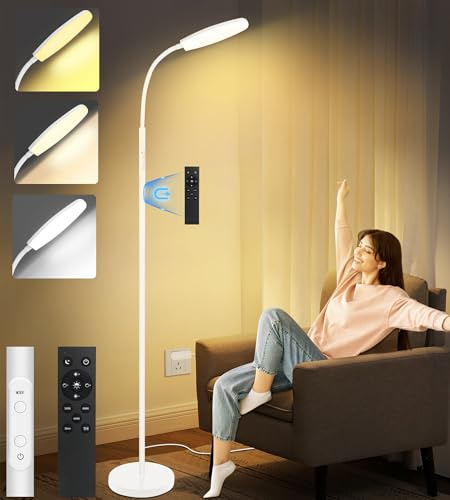 AearKing Lampada per Terapia Della Luce,10000 Lux lampada SAD Senza Raggi UV,lampade di luce Diurna con 3 Colori,6 Luminosità e Timer,Lampada Fototerapia con Telecomando, Lampade da Terra per Ufficio