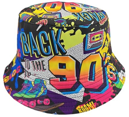 OUDQFCJ Fishing Hats Bucket Hat Retro 80s 90s Outfit Men Women Accessories