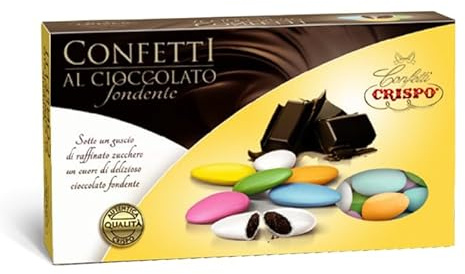 Crispo Confetti COLORI ASSORTITI al Cioccolato Fondente Ricoperti da un Croccante Guscio di Zucchero 1kg