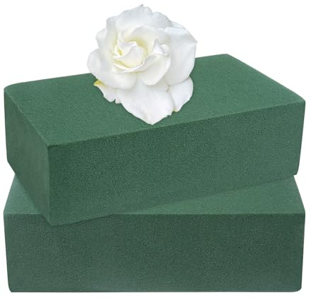 Nwvuop 2 blocchi di schiuma floreale bagnata – 23 × 10,5 × 7 cm schiuma floreale per composizioni floreali fresche artigianato fai da te