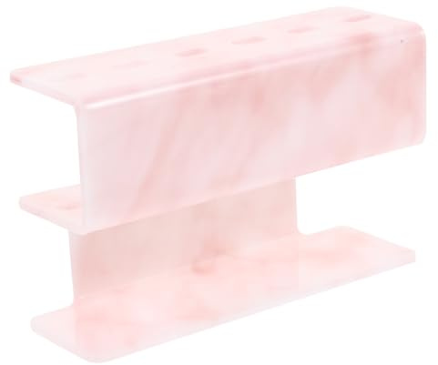 Veemoon Plastic Tweezer Holder and Lightweight Design for Eyelash Extensions Pink with Stylish Marble-like Pattern Tweezers Display Stand Organiser for Makeup Accessories