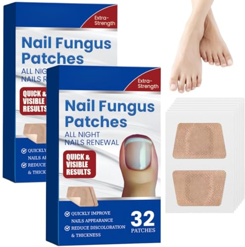 Tratamiento de Los Hongos en Las UñAs Parches,64pcs Parches Reparadores de UñAs,Parchess Correctoress UñAss de Los Pies, para Tratamientos de, para Hongos en Las