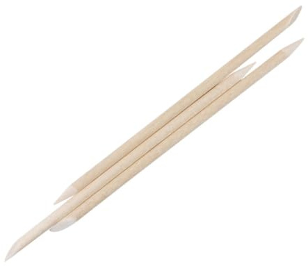Mikikit 100pezzi Bastoncini d Arancio per Unghie Strumenti per Manicure Spingi Cuticole Levigatore di Morta Pulizia delle Unghie Lucidatura per Nail Art