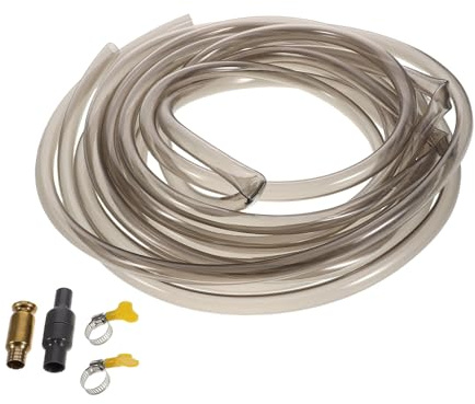 SUPVOX Manguera de Sifón para Acuario con Tubo PVC Transparente de 5 M Abrazadera Ajustable y Clip para Cambio Rápido de Agua Limpiador Manual de Grava para Mantenimiento de Peceras y