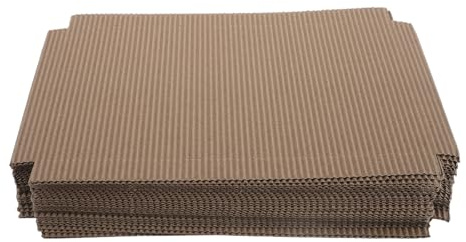 ibasenice Lot de 100 Revêtements Ondulés pour Terrarium à Reptiles en Carton 32,5 X 20 Cm, Doublure Absorbante et Stable pour Cage de Tortues, Lézards et Serpents, Substrat Pratique