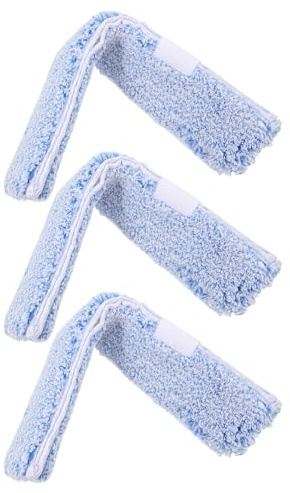 SUPVOX 3pcs Reusable Window Cleaning Scrubber Replacement Pads 35cm Squeegee Scrubber Cleaning Sleeves for Glass Mirror Window Washer Refills Household