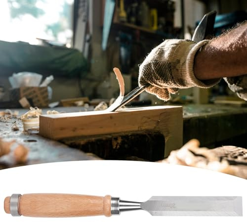 Haofy Cincel de Madera, Acero de Aleación de Cromo Vanadio, Herramienta de Carpintería de 20 Mm para Carpinteros Profesionales