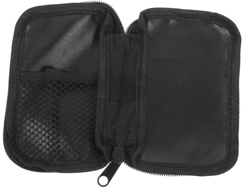 ADOCARN Estuche Portátil para Glucómetros y Suministros Médicos, Bolsa de Transporte de Tela Negra, Conveniente y Fácil para Uso Diario y Viajes Cortos