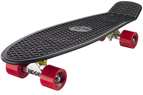 Ridge 27 Big Brother Retro Cruiser Skateboard, Nero/Rosso