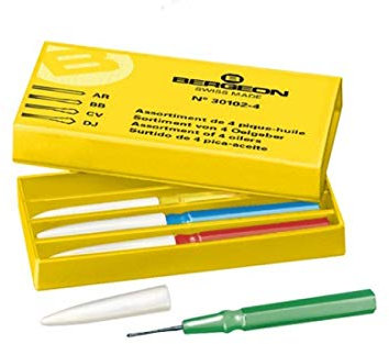 Bergeon 30102-4 Set mit 4 Uhrenölen Uhrmacherwerkzeugen, Modern