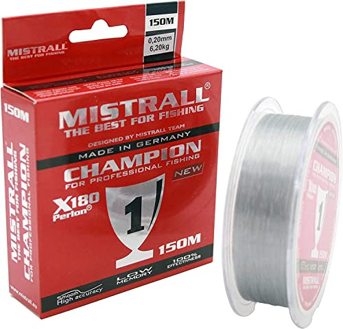Mistrall - Lenza da pesca Strong Champion 0,12-0,45 mm, bobina da 150 m di spessore, 0,20 mm / 6,20 kg