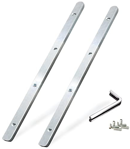 Lot de 2 connecteurs de rail de guidage 71358 482107 pour scie à rail Festool Makita DeWalt Triton dans rails de guidage intégrés pour une coupe sécurisée, argenté