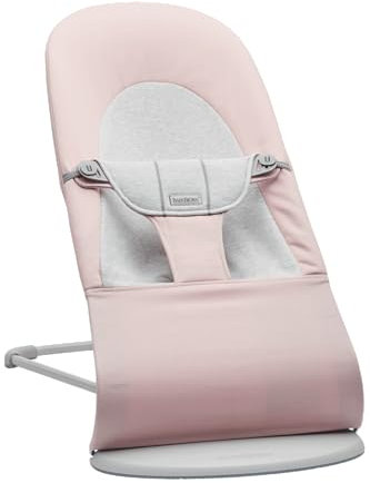 BabyBjörn Babywippe Balance Soft, Gewebt/Jersey, Hellrosa/Grau