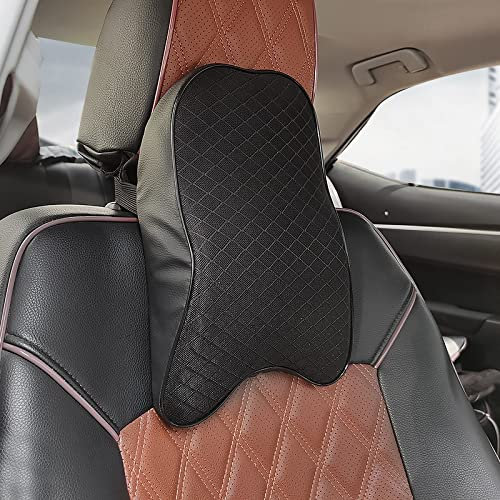 ANKYSON Samnuerly Auto-Nackenstützkissen, Auto-Nacken-Kopfstützenkissen, Autozubehör, Kissen, Autositz-Kopfstütze, Nackenschutz, Autos, Memory-Baumwolle, Kopfstützenkissen (Farbe: Groß 02) (Klein 01)