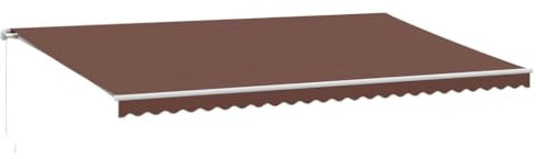 vidaXL Markise Manuell, Gelenkarmmarkise mit Kurbel, Sonnenmarkise für Garten Terrasse Bistro, Balkonmarkise Gartenmarkise Sonnenschutz, Braun