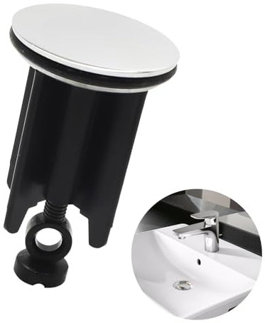 Frogetu 1 Piezas Tapón de Lavabo Universal,Tapón Excéntrico Ajustable en Altura,Tapón de Drenaje de Calidad,Tapón de Desagüe Inoxidable,Ø 40 mm,para Desagüe de Lavabo,Cocina,Baño