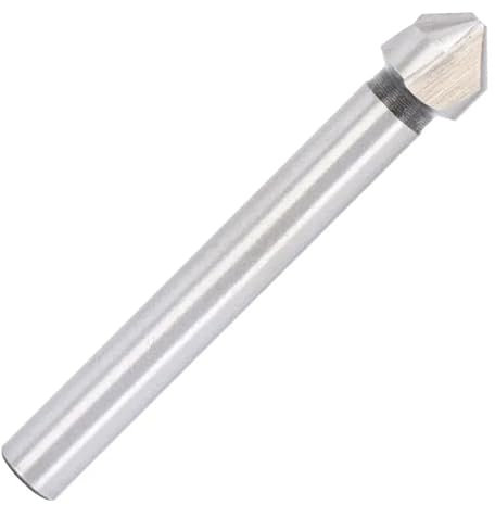 WZFC 3 Flute Chamfering Knife Internal Hole Deburring Drill Bit Round Handle 90 Degree HSS Wood Steel Chamfer Cutter,D20x230x330mm
