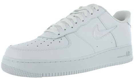 Nike Air Force 1, Sneaker Uomo, White Dk Smoke Grey, 37.5 EU