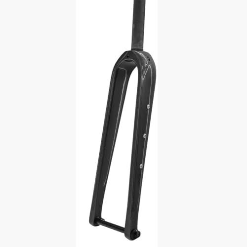 QUYCOIU Bicicleta De Carretera Horquilla Rígida Fibra Carbono Horquilla Gravel 1-1/8 Tubo Recto Freno De Disco Eje Pasante 12 * 100mm XC Horquilla Delantera 700x45C(Glossy)