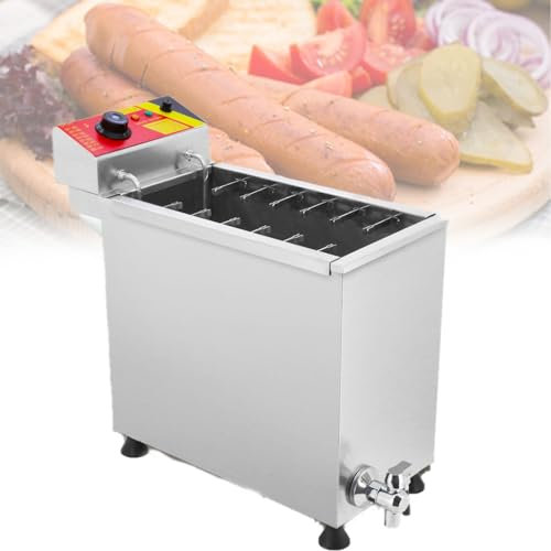 CWCQGH Freidora de Perritos Calientes, freidora Comercial, freidora multifunción de 25 l para palitos de Perritos Calientes y Queso, Adecuada para restaurantes de Comida rápida, Bares de Aperitivos
