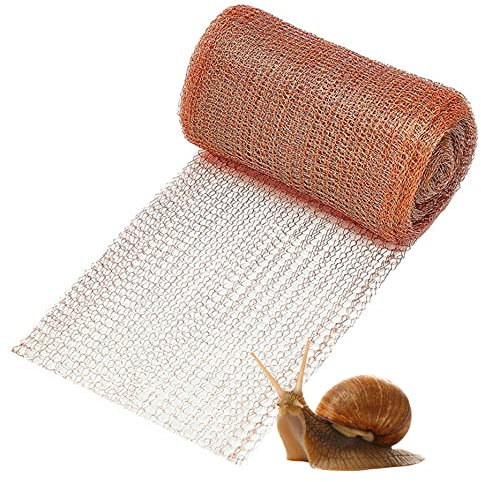 Maglia di rame contro lumache da 12 m intreccio intrecciato per prevenire lumache e topi che intrappolano il filo per proteggere le piantine da