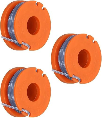 Daaxing 3/6/9 Pack Strimmer Spool & Line for SPARE GO for Argos McGregor MCT1825 Grass Trimmer Brush Cutter Replacement Accessories,Autofeed Spools Replacement Trimmer Refills (3 Pack)
