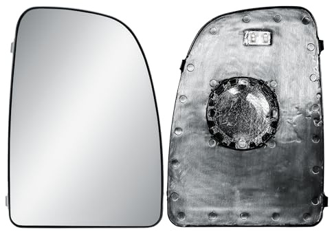 Specchio retrovisore destro di ricambio per il lato del passeggero, grande cristallo superiore riscaldato con piastra posteriore, cristallo per specchio per FIAT Ducato, Citroen Jumper, Peugeot Boxer