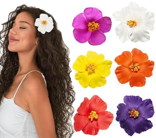 Épingles à cheveux avec fleurs d'orchidées, pour fête, mariage, carnaval, mascarade (6-B)