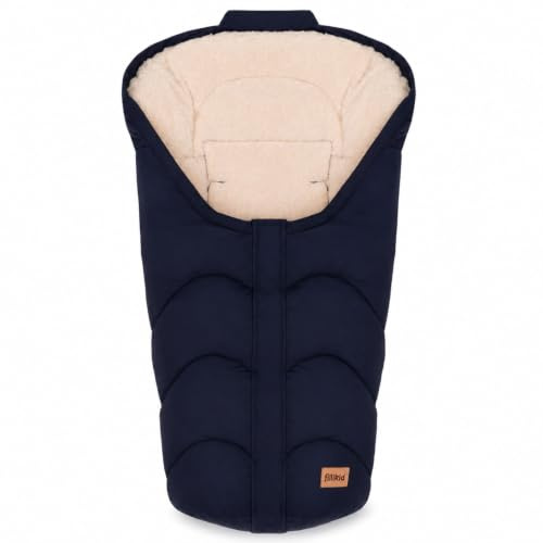 Fillikid Baby Fußsack Babyschale Kinderwagen Torre Exklusiv | Winterfußsack mit warmem Innenfutter, wind- & wasserabweisend | Einschlagdecke Winter | Universell geeignet für Neugeborene