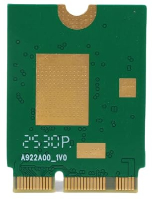 VELATEMOR Tarjeta de Red WiFi 7, Tarjeta de Red Tribanda BT5.4, Chip RTL8922AE 6338Mbps Tribanda 2.4GHz/5GHz/6GHz, Adaptador Inalámbrico M.2 para Computadoras Portátiles PC NAS