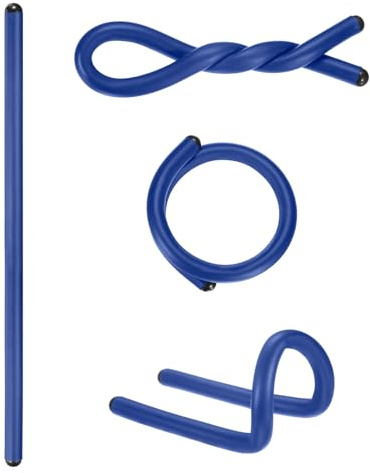M METERXITY 4-Pack Twist Rubber Ties 17in, Blue