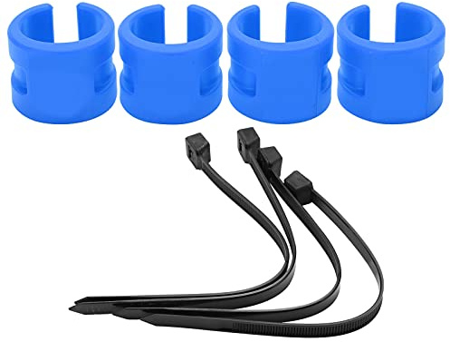 TZOXTLH Set da 4 pezzi Adesivo per catena di protezione dell'anello di protezione in gomma anticollisione della forcella posteriore della bici (Blu)