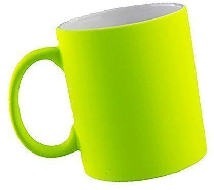 - Senza marca/Generico - Tazza Personalizzata Stampa Foto Logo Nome Disegno Fluorescente Idea Regalo Rosa Verde Arancio Giallo (Giallo)