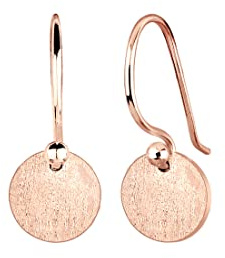 Elli Ohrringe Damen Hänger Kreis Geo Matt in 925 Sterling Silber Rosévergoldet