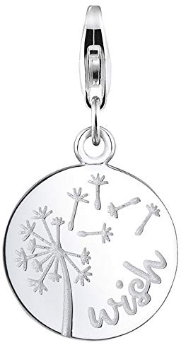 Nenalina Blumen Karabiner Charm Anhänger Bettelarmband 925 Silber | Damen-Charm-Anhänger für alle gängigen Charmträger Charm-Club Clasp-Charms 925er Sterling-Silber