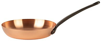Cuisine Romefort | Padella in rame puro con pareti spesse | Padella in rame massiccio senza rivestimento (M | 24 cm)