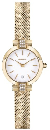 Breil, Collezione Soul, Orologio Donna in Acciaio, Movimento al Quarzo Solo Tempo, Resistente all'Acqua, Lunghezza Regolabile 13.5-19 cm, Chiusura Déployante con Pulsanti, Cassa 25 mm, Silver