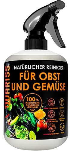 QUARISS Natürliches Reinigungsmittel für Obst und Gemüse - Vegan Gemüsereiniger Obstreiniger - Entfernt Wachs Schmutz Staub und andere Verunreinigungen (500ml)