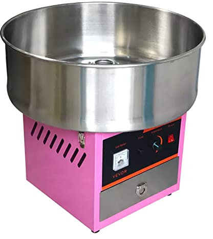 Commercial Cotton Candy Machine, 20.5 Inch 1000W Cotton Candy Maker, Stainless Steel Sweet Sugar Candy Floss Maker with Sugar Scoop and Carbon Brush, for Family and Various Party