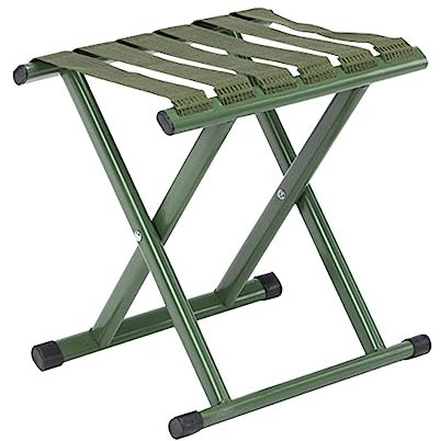Camping Klapphocker Tragbarer Campinghocker Outdoor Klappstuhl Leichter Anglerhocker Falthocker Erwachsene Fußhocker Aus Eisen Und Oxford-Stoff, Hocker Stuhl Für Picknick Wandern Grillen Reisen