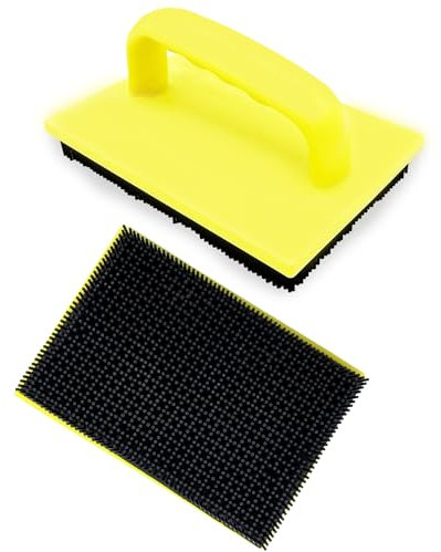 6 x 4 Inches Stipple Brush, Stipple Brush for Art and DIY Textures, Yellow Stipple Hand Roller, Paint Brush Comb