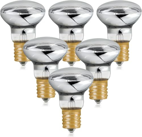 SerBion Lava Lamp Bulb, R39 E17 Reflector Type Bulb for Lava and Glitter Lamps, High-Output Heat 120V 30W Replacement Bulb with Dimmable, 2700K Warm White, 6000+Hours Long-Lasting Pack of 6