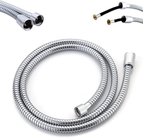Hansengroyi Shower Hose Replacement for Grohe 28143000 RelexaFlex - 59 Metal Longlife Anti-Twist Flexible Shower Hose for Handheld Shower, Chrome