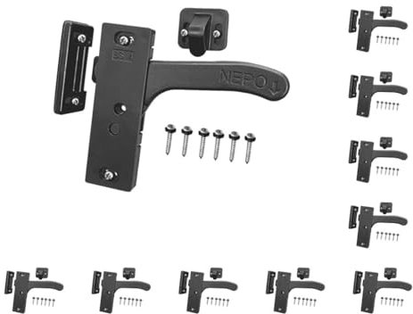 NeaxgeandX Türriegel für Wohnmobil, Ladung, Anhänger, Wohnwagen, links, 10 Stück