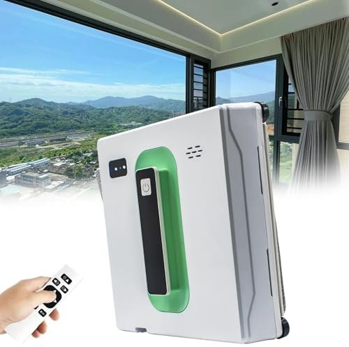 Window Cleaner Robot, Smart Dual Water Spray Window Cleaning Robot, 2500p Square Glass Cleaning Robot, Remote Control Automatic Window Vacuum, Wet Dry Cleaning, for Windows Table Tile