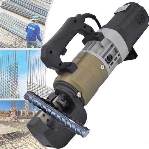 Dfdieratve Elektrischer Hydraulischer Bewehrungsstahlschneider, Tragbarer Elektrischer Bewehrungsstahlschneider mit 1200 W und 1800 W, Schneidet bis zu 5–25 mm mit Leicht zu Tragender Box,C 22mm