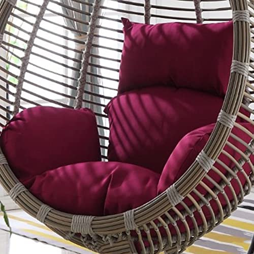 BDSHGRDH Schaukelstuhl Kissen， Hängesessel-Kissen mit Riemen, Hängesessel-Kissen mit Riemen, 20 cm, ultradicke Stuhlpolster for Aufhängen von Hängesesseln for drinnen und draußen(Purple)
